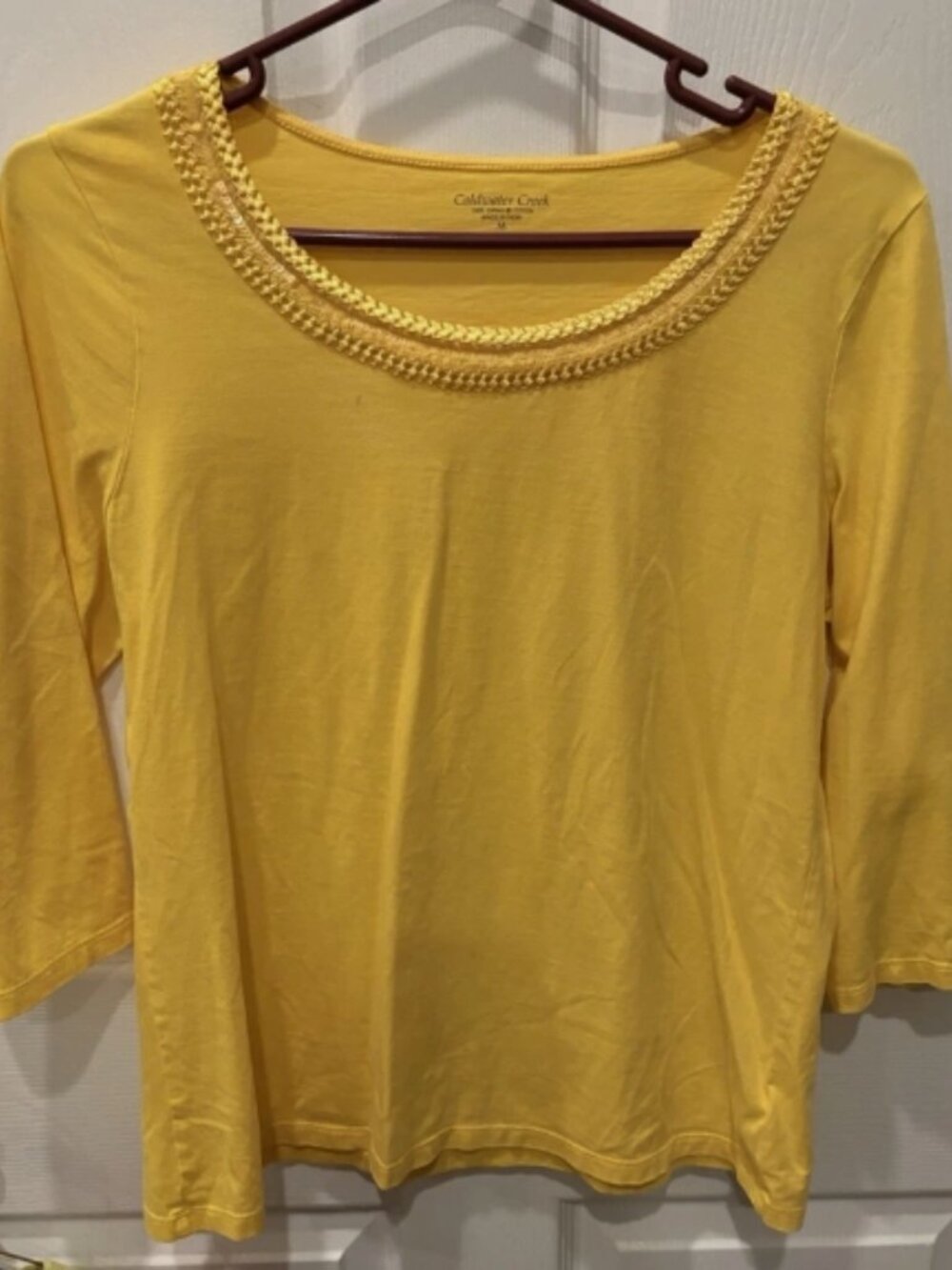 COLD WATER CREEK 3/4 SLEEVE TOP